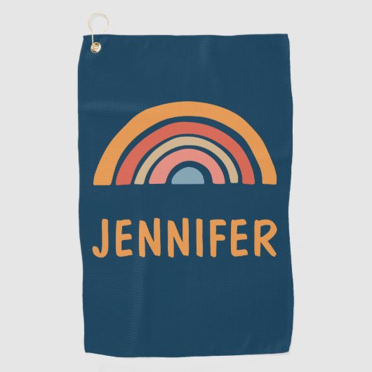 Farbenfrohe Boho-Regenbogengestaltung Golfhandtuch (Vorderseite)