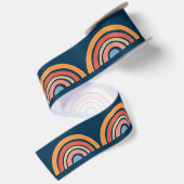 Farbenfrohe Boho-Regenbogengestaltung Satinband (Rückseite)