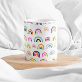 Farbenfrohe Boho-Regenbogenmuster Kaffeetasse