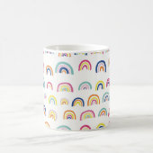 Farbenfrohe Boho-Regenbogenmuster Kaffeetasse (Mittel)