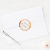 Farbenfrohe Boho Retro Bögen Willkommen Hochzeit Runder Aufkleber (Umschlag)