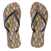 Farbenfrohe Boho Woodland Owl Muster Badesandalen (Fußbett)