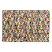 Farbenfrohe Boho Woodland Owl Muster Kissenbezug (Rückseite)