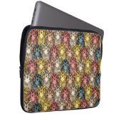 Farbenfrohe Boho Woodland Owl Muster Laptopschutzhülle (Vorne Rechts)