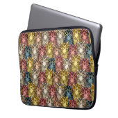 Farbenfrohe Boho Woodland Owl Muster Laptopschutzhülle (Vorderseite Links)