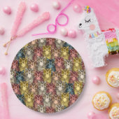 Farbenfrohe Boho Woodland Owl Muster Pappteller (Party)