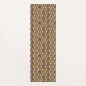 Farbenfrohe Boho Woodland Owl Muster Yogamatte (Vorderseite)