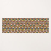 Farbenfrohe Boho Woodland Owl Muster Yogamatte (Vorderseite (Horizontal))