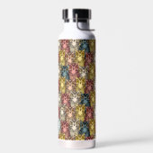 Farbenfrohe Boho Woodland Owl Pattern & Monogram Trinkflasche (Links)
