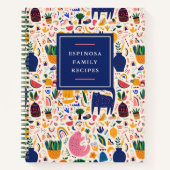 Farbenfrohe Boho Wüstenkatzen Musterfernzellenreze Notizblock (Vorderseite)