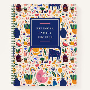 Farbenfrohe Boho Wüstenkatzen Musterfernzellenreze Notizblock