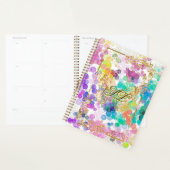 Farbenfrohe Bokeh Abstrakte Goldrahmen und Schmett Planer (Anzeige)