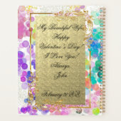 Farbenfrohe Bokeh Abstrakte Goldrahmen und Schmett Planer (Rückseite)