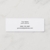 Farbenfrohe Bokeh Black Linen Look Chic Mini Visitenkarte (Rückseite)