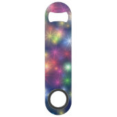 Farbenfrohe Bokeh-Glitzern Personalisiert Speed Flaschenöffner (Rückseite)