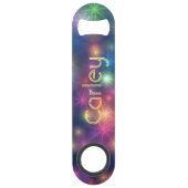 Farbenfrohe Bokeh-Glitzern Personalisiert Speed Flaschenöffner (Vorderseite)
