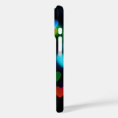 Farbenfrohe Bokeh Herzlichter auf schwarz Case-Mate iPhone Hülle (Rückseite / Links)