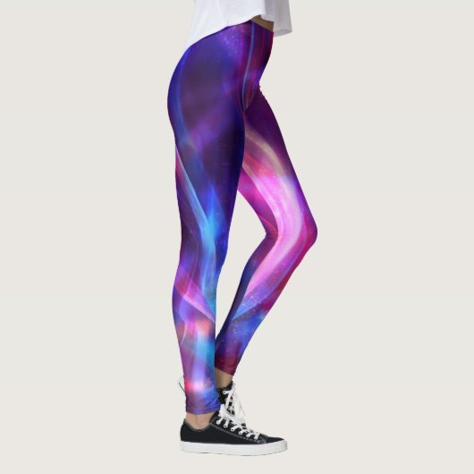 Farbenfrohe Bokeh-Lichtmuster Leggings (Rechts)