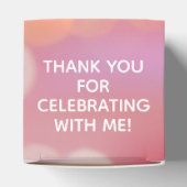 Farbenfrohe Bokeh Lights Danke 2" Party Geschenkschachtel (Oben)