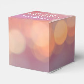 Farbenfrohe Bokeh Lights Danke 2" Party Geschenkschachtel (Rückseite)