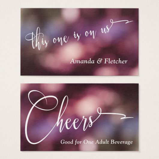 Farbenfrohe Bokeh & Typografy Drinks (Vorne & Hinten)