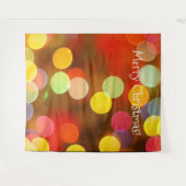 Farbenfrohe Bokeh Weihnachts-Foto Stand Hintergrun Wandteppich (Vorderseite (Horizontal))