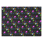 Farbenfrohe Bollons und Streamer auf BLACK Tischdecke (Vorderseite (Horizontal))