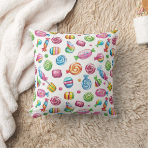 Farbenfrohe Bonbons - Sweet and Vibranly Design Kissen