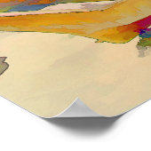Farbenfrohe Boote auf der Karibikinsel Poster (Ecke)