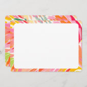 Farbenfrohe Border Stationery | Moderne Note Card Einladung (Vorne/Hinten)