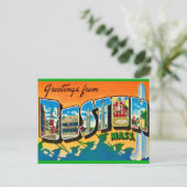 Farbenfrohe Boston-Grußpostkarte Postkarte (Stehend Vorderseite)