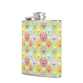 farbenfrohe Boston-Terrier-Muster Flachmann (Links)