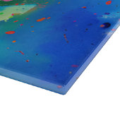 Farbenfrohe Boston Terrier Paint Splashes Schneidebrett (Ecke)