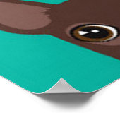 Farbenfrohe Boston Terriers Poster (Ecke)