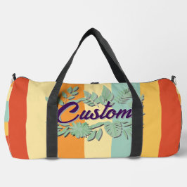 Farbenfrohe botanisch lebendige Textgestaltung Duffle Bag