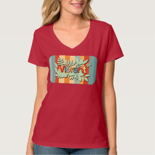 Farbenfrohe botanisch lebendige Textgestaltung T-Shirt