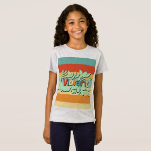 Farbenfrohe botanisch lebendige Textgestaltung T-Shirt