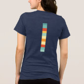 Farbenfrohe botanisch lebendige Textgestaltung Tri-Blend Shirt (Rückseite)