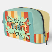 Farbenfrohe botanisch lebendige Textgestaltung Waschbeutel (Rechte Ecke)