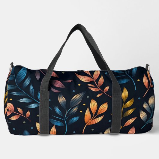 Farbenfrohe botanische Blätter Duffle Bag (Vorderseite)