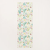 Farbenfrohe botanische Blume & Blattmuster Bath to Yogamatte (Rückseite)