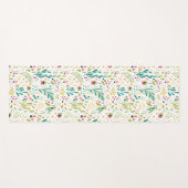 Farbenfrohe botanische Blume & Blattmuster Bath to Yogamatte (Vorderseite (Horizontal))