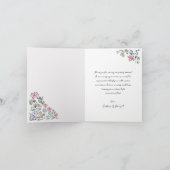 Farbenfrohe botanische Brautparty Dankeschön Karte (Innenseite)