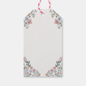 Farbenfrohe Botanische Brautparty-Vorzugstriche Geschenkanhänger (Rückseite)