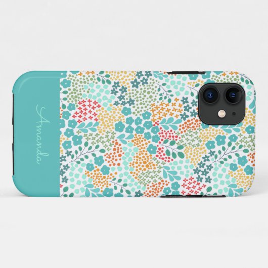 Farbenfrohe botanische Fall-Mate iPhone Fall Case-Mate iPhone Hülle (Rückseite (Horizontal))