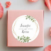 Farbenfrohe botanische Gastgeschenk Hochzeit Runder Aufkleber