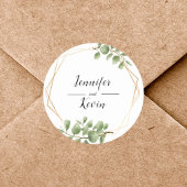 Farbenfrohe botanische Gastgeschenk Hochzeit Runder Aufkleber