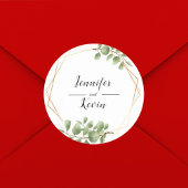 Farbenfrohe botanische Gastgeschenk Hochzeit Runder Aufkleber