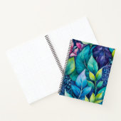Farbenfrohe botanische Kunst-Spirale Notizblock (Innenseite)