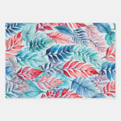 Farbenfrohe Botanische Kunstbekleidung Geschenkpapier Set (Vorderseite 3)